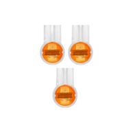 200 Piezas Conector Uy2 de Empalme Gel, Terminal para Cables | Idc de Doble Cuchilla, Botón Naranja Transparente, Conexión Bipolar para Alarmas, Mantenimiento Exterior y DIY