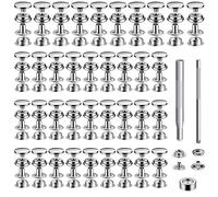 200 Piezas Corchetes De Presión Tornillo,15mm Kit De Cierre De Botón A Presión,Kit Cierre A Presión Con 3 Herramientas De Configuración,Corchetes De Presion Metalicos,para Bolsos,Jeans,Ropa,Tela