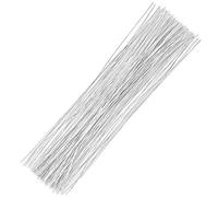 200 piezas de alambre floral calibre 26 manualidades alambre floristería flores tallos alambre blanco floral para manualidades, ramo, corona, suministros de arreglos florales (14 pulgadas)