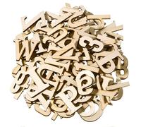 200 piezas de artesanía de madera, números de madera, letras de madera, accesorios de decoración de bricolaje, decoración del hogar, juguetes educativos educativos, juguetes de madera para niños