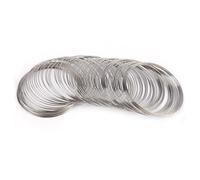 200 piezas de bobinas de metal, bucles de alambre de joyería, pulseras, bobinas de collar, anillos de pulsera, cables de memoria de joyería, accesorios de joyería para hacer manualidades