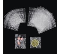 200 Piezas de Bolsas de Celofán Bolsas de Celofán Autoadhesivas Esmeriladas Transparentes para Empaquetar Bocadillos Pequeños, Se Puede Usar para Galletas, Dulces y Joyas (7cm*10 cm/10cm*13cm)