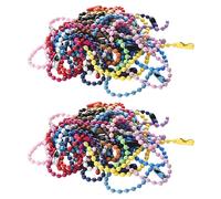 200 piezas de cadenas de cuentas onduladas de colores, cadenas de bolas con hebilla, cadenas de cuentas colgantes hechas a mano, cadenas de joyería, adecuadas para manualidades