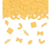 200 piezas de confeti italiano de comida amarilla, decoraciones de primer cumpleaños, cannoli sagrado con texto en inglés «I'm One», confeti, «Our Little Meatball Is Turning One Table Scatter» para