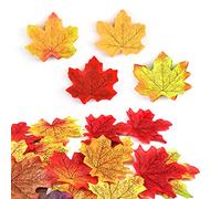 200 Piezas De Hojas De Arce Artificial De 8 Cm, Decoración De Acción De Gracias, Accesorios De Escena De Fotografía De Boda, Decoración De Hojas De Navidad, Adecuado Para Jardines, Fiestas