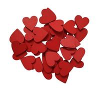 200 Piezas De Piezas De Madera De Amor Rojo, Decoración En Forma De Corazón, Corazón Rojo, Decoración De Boda Rubí, Decoración Del Día De La Madre, Decoración De Corazón De Madera Pequeño