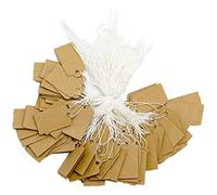 200 Piezas Etiquetas Regalo etiquetas kraft Etiquetas de Precio Etiquetascon Cuerda Colgante Elástica para Bodas Navidad Cumpleaños