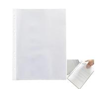 200 Piezas Fundas Plástico A4 Transparente, 11 Perforadas, Carpetas Transparentes de Plástico A4, Apertura Superior, para Archivar, Oficina Escolar, Organizar Documentos, Archivos y Carpeta