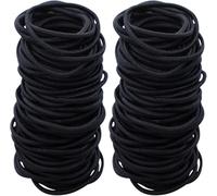 200 Piezas Gomas De Pelo,Elástico Pelo Gomas Sin Metal Suave Elástico,Bandas El Pelo Elásticas Gomas De Cabello, Coleteros Elásticos Para Grueso Y Rizado Para Mujeres Y Niñas, Negro