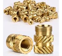 200 Piezas Insertos Roscados M3, Tuercas Moleteadas de Latón con Rosca Hembra Inserción Roscadas, Tuercas Moleteadas M3 Rosca para Piezas de Plástico en Piezas de Impresora 3D