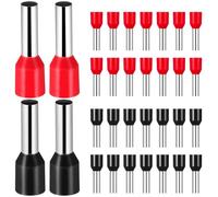 200 Piezas Kit de Cobre Estañado de Conectores de Casquillo | Terminales Aislados Cabeza Tubular de 12mm, para Cable Trenzado de 6,0 Mm² y Paneles Eléctricos