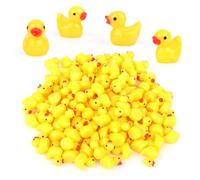 200 Piezas Mini Patos Resina, Patos en Miniatura, Mini Figuras Patos Amarillos, Patitos Pequeño Pato Miniatura de Resina para Paisaje Manualidades DIY