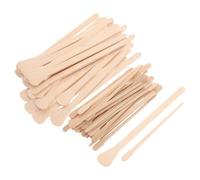 200 Piezas Palitos de Madera para Encerar 88x6, 5 Mm y 125x16 Mm | Beige, , Uso Doméstico y Salón Profesional, Aplicación Uniforme y Limpia