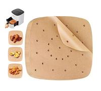 200 Piezas Papel de Pergamino Perforado para Freidora de Aire Cuadrado - Papel Horno y Vaporizador para Cesta de Vapor