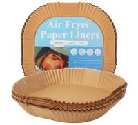 200 Piezas Papel Freidora Aire, 20-24 cm, Desechable, Papel Pergamino Forro de Desechable, para Horno, Freidora de Aire, Papel Horno Freidora Aire Antiadherente