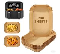 200 Piezas Papel Freidora Aire Compatible con para Ninja AF300EU AF400EU y Otras Doble Zona Freidora de Aire,Papel Air Fryer de Horno Compatible con Cecotec/Masterpro/para Ninja AF300EU/ AF400EU