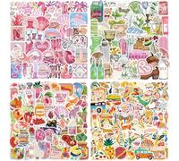 200 Piezas Pegatinas Aesthetic Scrapbooking, Divertidas Pegatinas Stickers para Calendario, Libro de Fotos, Diario, Portatil, Maletas, Skateboard, Bicicleta Patinete, Funda de Teléfono