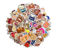 200 Piezas Pegatinas Lindas De Osos, Bonitas De Dibujos Animados, Divertidas Pegatinas de Patrón de Animales para Ordenador Portátil, Monopatín, Scrapbook, Botella