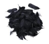 200 Piezas Plumas de Negro, Plumas de Ganso, Plumas Manualidades, Plumas de Decoración para Disfraces Hats, Plumas para Manualidades, para Atrapasueños, Bodas, Fiesta de Cumpleaños, Decoraciones