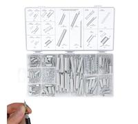 200 piezas Resorte Comprimido Kit,Muelles de Compresion en Caja,Tensión y Resortes de Compresión, Muelles de Tracción,Muelles Oscilantes,Muelles Pequeños,con Caja de Almacenamiento