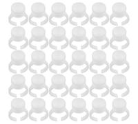 200 Piezas Soporte de Pigmento Tapas de PE Blanco | Ajuste Cómodo y Montaje Compacto, para Tinta y Pigmento de Cejas, Adecuado para Artistas y Principiantes