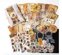 200 Piezas Vintage Pegatinas Scrapbooking Pegatinas Bullet Journal Scrapbook Stickers Pegatinas Aesthetic Pegatinas Decorativas Stickers Aesthetic para Álbumes de Recortes Art Craft Collage