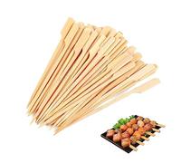 200 pinchos de bambú, paquete de palos de barbacoa, ecológicos para kebabs, decoración de frutas y pasteles (9 cm)