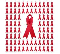200 pines de cinta elegantes con diseño de pechos de amor con alfileres para eventos de caridad, suministros de concienciación sobre el cáncer, adornos, 7.5cm, cinta