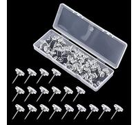 200 Pines Transparentes con 1 Caja de plástico, alfileres Decorativos, chinchetas con Cabeza Plana de plástico, Agujas de Tablero de Dibujo, Clavos Redondos, utilizados para Placas de Corcho, Fotos