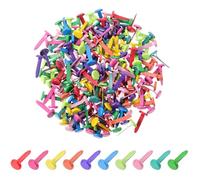 200 pinzas de patrón mini redondas con patrón de clip para bolsa de patrones, pinzas de cabeza redonda, pinzas de metal, pinzas de colores, pinzas de patrones para manualidades, manualidades, álbumes