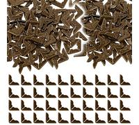200 protectores de esquina de libros vintage, esquinas decorativas para cubierta de cuaderno, protector decorativo para álbum de fotos, álbum de recortes (bronce)