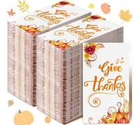 200 servilletas de Acción de Gracias, servilletas de cena, decoración de cocina, elegante, postre, papel desechable, vacaciones, cosecha, cóctel, bebidas, servilleta para dar gracias con otoño, otoño para suministros de fiesta, decoración de vajilla