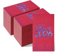 200 servilletas de graduación de clase 2024, servilletas desechables de cóctel de felicitaciones, toallas de mano de papel de aluminio para decoraciones de fiesta de graduación de la escuela