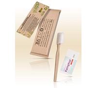 200 Sets dentales cepillo de y pasta de dientes | Kit dental ecológico envuelto individualmente | Para hoteles, viajes y huéspedes | 200 Kits