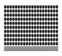 200 Sets Skull Rivets Gothic Style Zinc Alloy Metal Studs, Skull Prong Stud DIY Accessories with Matching Screws for Shoes Clothing Bags Leather Craft and Custom Fashion Design (Plata Negro)