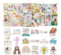 200 Stück Inspirierende Christliche Aufkleber - Bibelverse & Jesus-Sticker für Wasserflaschen, Laptops, Tagebücher - Wasserdichte Glaubensdekore für Sonntagsschule, Kinder & Erwachsene