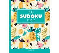200 Sudoku 12x12 difícil Vol. 4: con soluciones y rompecabezas adicionales