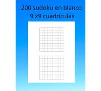 200 sudoku en blanco 9 x9 cuadrículas: Papel de hojas de cuadrículas de sudoku en blanco, 2 cuadrículas por página, regalo de Sudoku para niños