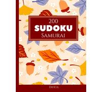 200 Sudoku Samurai difícil Vol. 8: con soluciones y rompecabezas adicionales