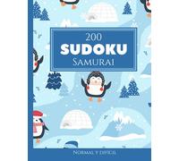 200 Sudoku Samurai normal y difícil Vol. 14: con soluciones y rompecabezas adicionales