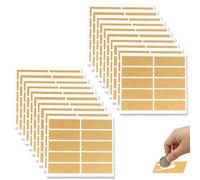 200 Tarjeta Rasca Etiqueta Pegatina - Juego de Raspar Personalizado - 20 Pegatinas Doradas DIY para Búsquedas del Tesoro y Juegos de Cumpleaños para Niños