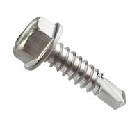 200 tornillos autoperforantes de acero inoxidable tornillos hexagonales para uso en metal y madera en construcción