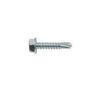 200 tornillos autorroscantes 6,3 mm 25 mm hexagonal DIN 7504-K acero galvanizado SWG.