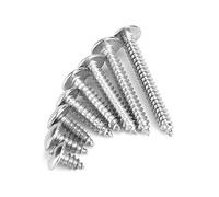 200 Tornillos Autorroscantes de Acero Inoxidable M4, Tornillos Autorroscantes de Cabeza Plana de Acero Inoxidable para Fijación de Chapa 8/10/12/16/20/25/30/35 Mm