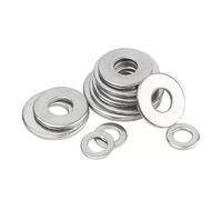200 Uds 304 arandela plana de acero inoxidable M3-M14Junta metal Meson sellado arandelas planas cuña espaciadora para Tornillos y Pernos Roscados(M6x18x1.2)