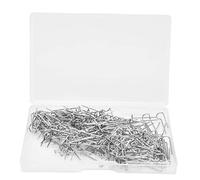 200 Uds. Alfileres de Horquilla, alfileres para acolchar, alfileres en U de Metal para Manualidades, Costura Recta, alfileres de Doble Bloqueo, fabricación de Agujas fijas, fabricación de Joyas(17mm)