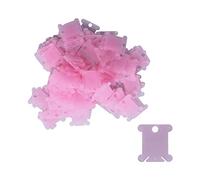 200 Uds bobina de hilo de plástico almacenamiento de clasificación hermoso práctico hogar DIY almacenamiento de hilo de coser (Pink)