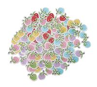 200 Uds. Botones de madera bonitos DIY hebillas de 2 agujeros ropa decorativa hecha a mano