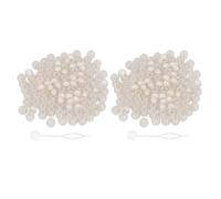 200 Uds. Cuentas acrílicas de 12mm, cuentas sueltas transparentes con orificio grande, trenzas de pelo, cuentas de barba con cuentas para el pelo (Oro)