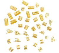 200 Uds. De joyería for el cabello de aleación, puños for trenzas, anillos cuentas rastas Metal, accesorios varios estilos Para Rastas De Cabello